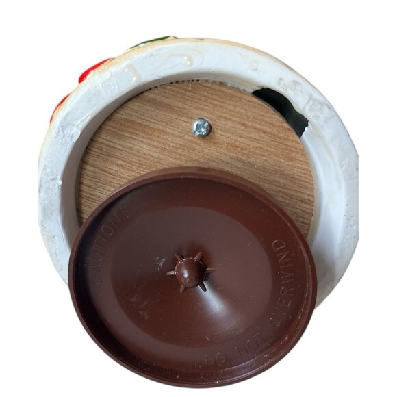 Vintage Christmas Santa Claus Musical Revolving Cello Jingle Bells 7”x5” READ - Picture 6 of 10